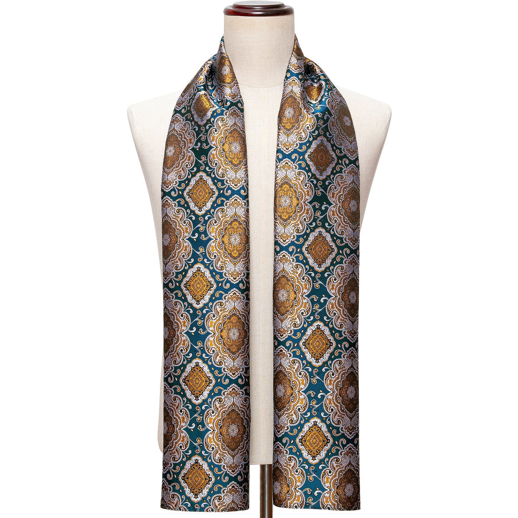 GentCrest Blue Floral Men's Scarf - Image 2