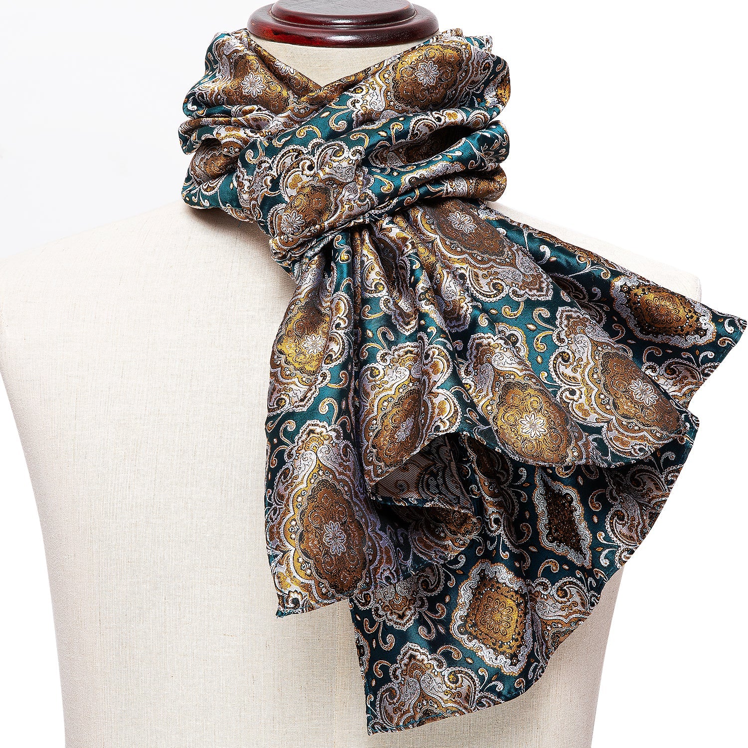 GentCrest Blue Floral Men's Scarf - Image 4