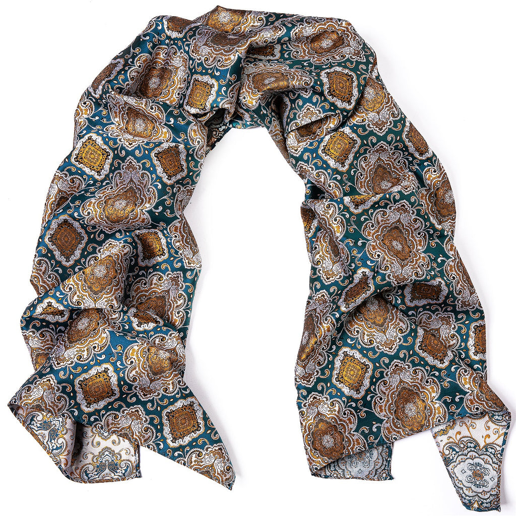 GentCrest Blue Floral Men's Scarf - Image 7
