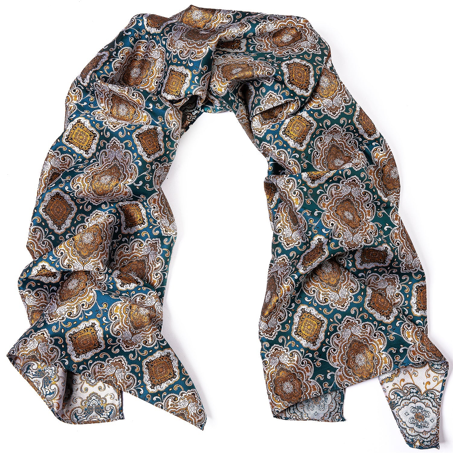 GentCrest Blue Floral Men's Scarf - Image 7