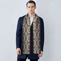 Cyan and Gold Silk Scarf - GentCrest