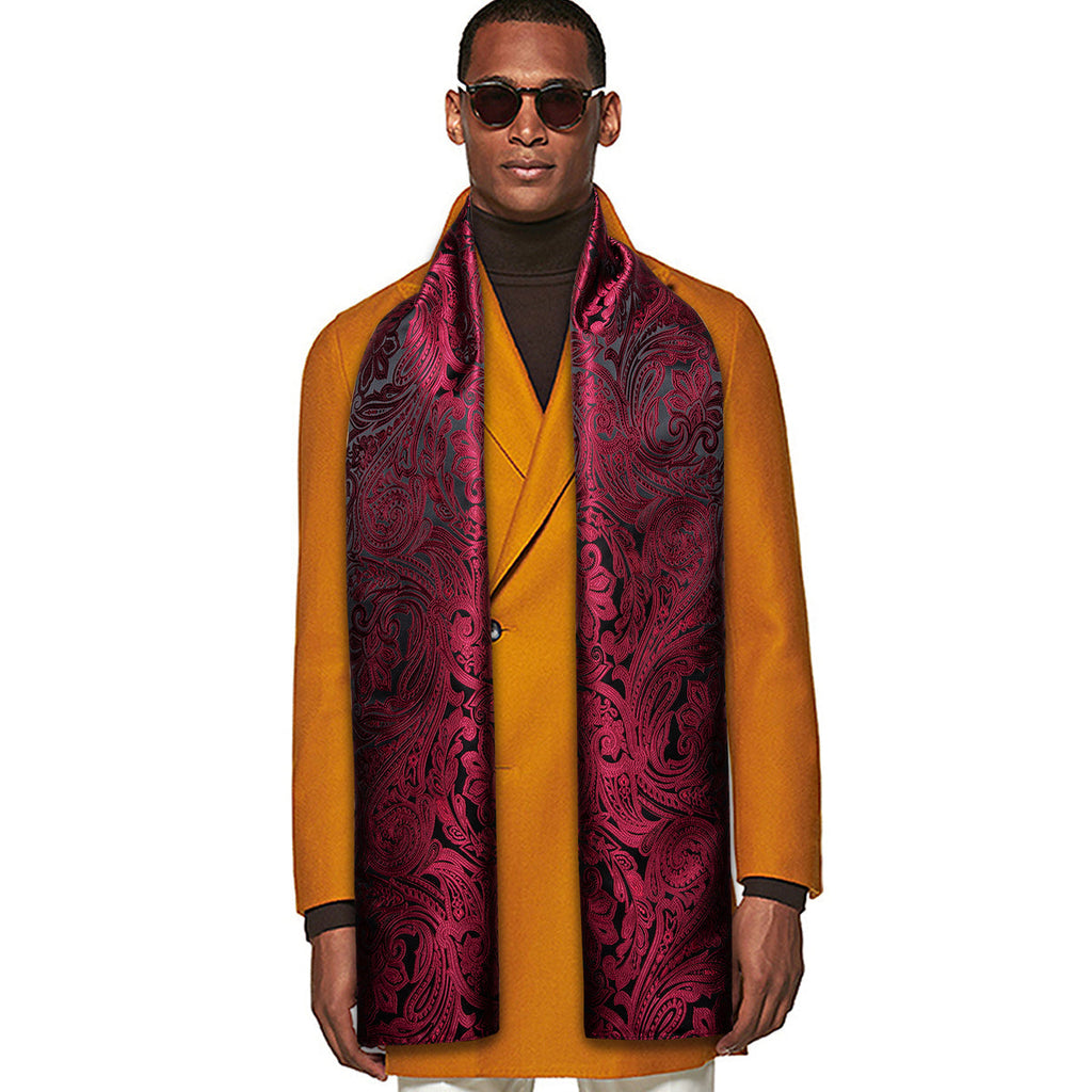 GentCrest Black Floral Scarf - Image 1