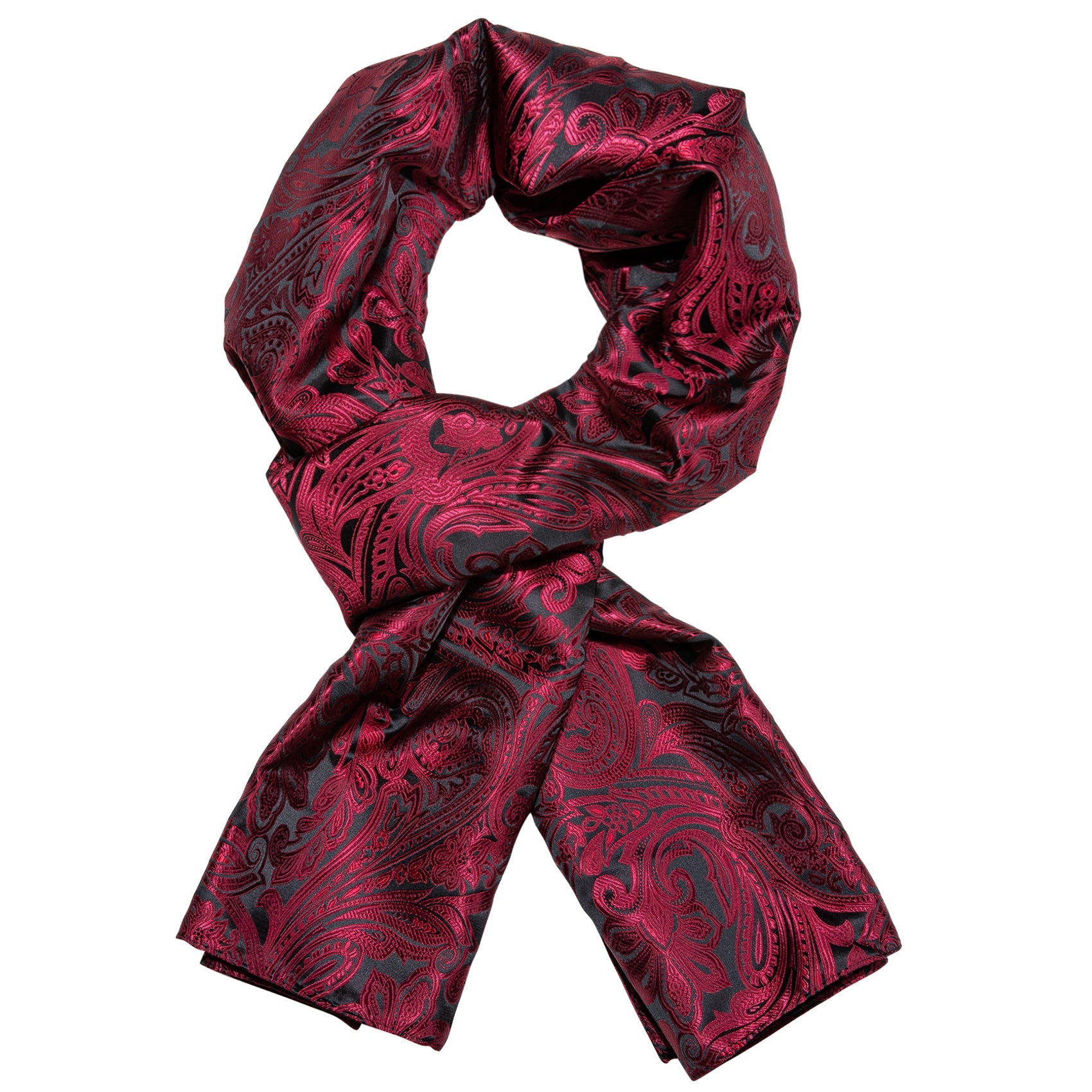GentCrest Black Paisley Men's Scarf - Image 3