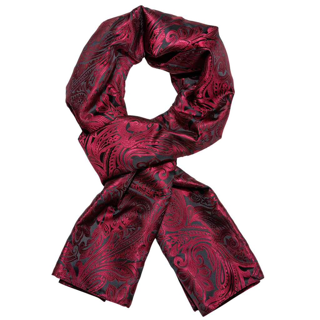 GentCrest Black Paisley Men's Scarf - Image 4