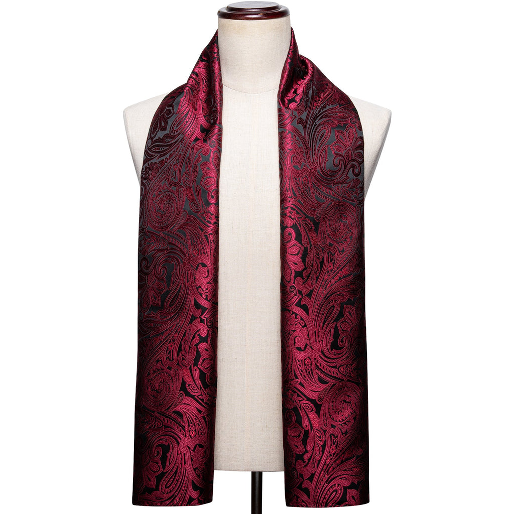 GentCrest Black Paisley Men's Scarf - Image 2
