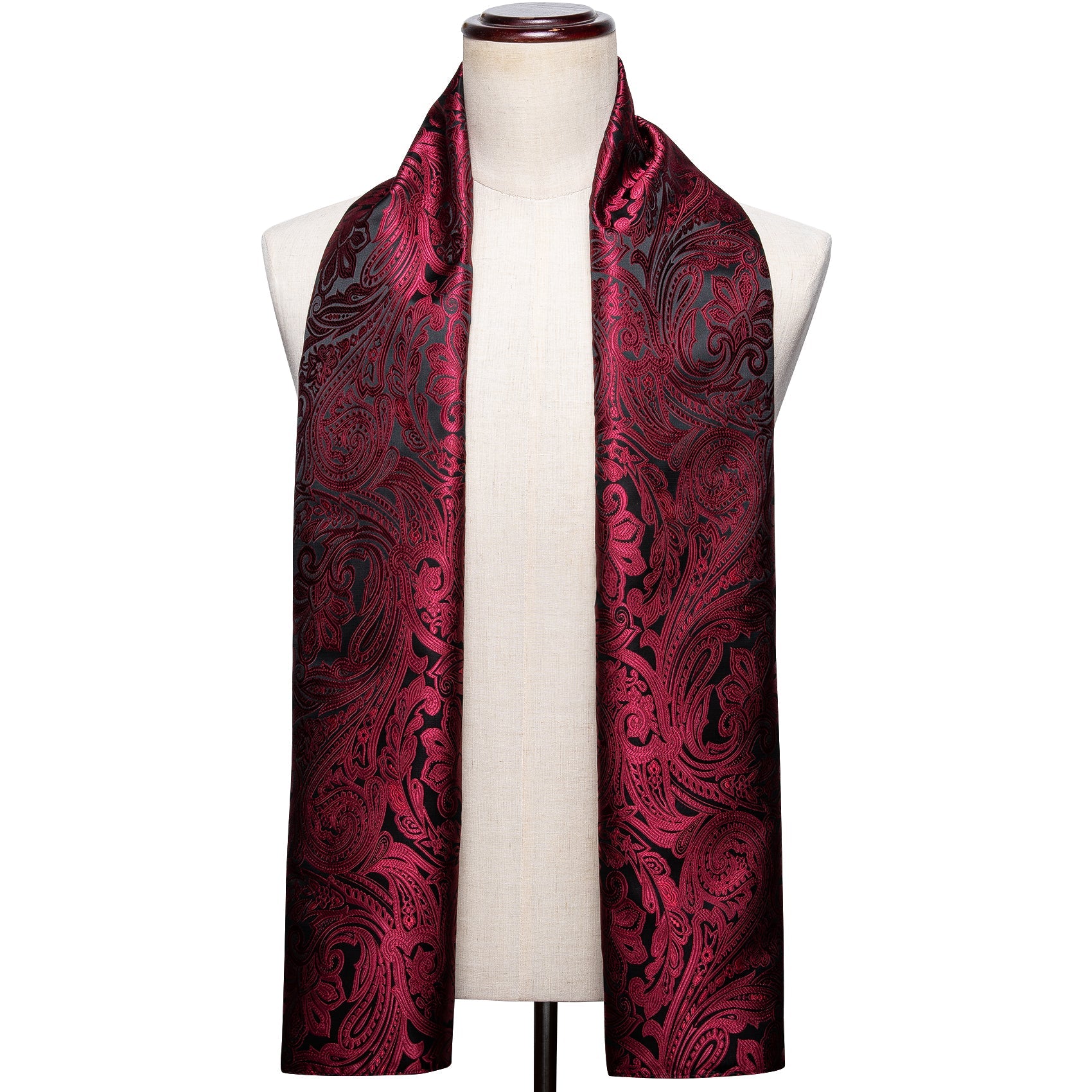 GentCrest Black Paisley Men's Scarf - Image 2