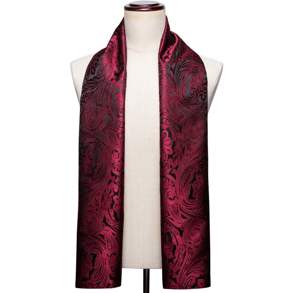GentCrest Black Floral Scarf - Image 4