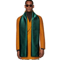 Luxury Green Plaid Silk Scarf - GentCrest