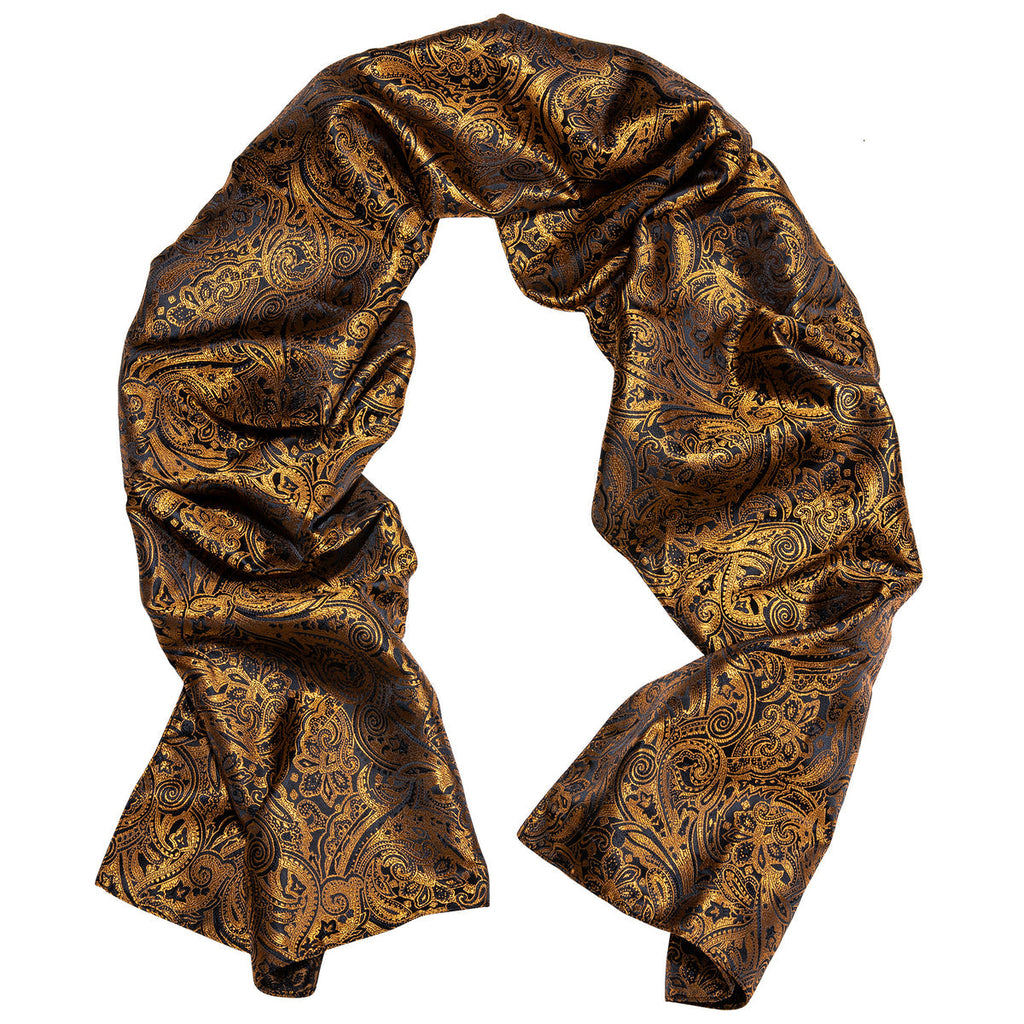 GentCrest Black Floral Scarf - Image 3