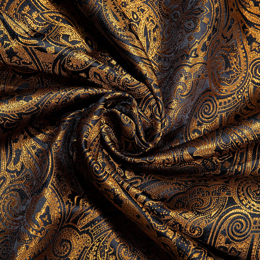 GentCrest Gold Paisley Men's Scarf - Image 5