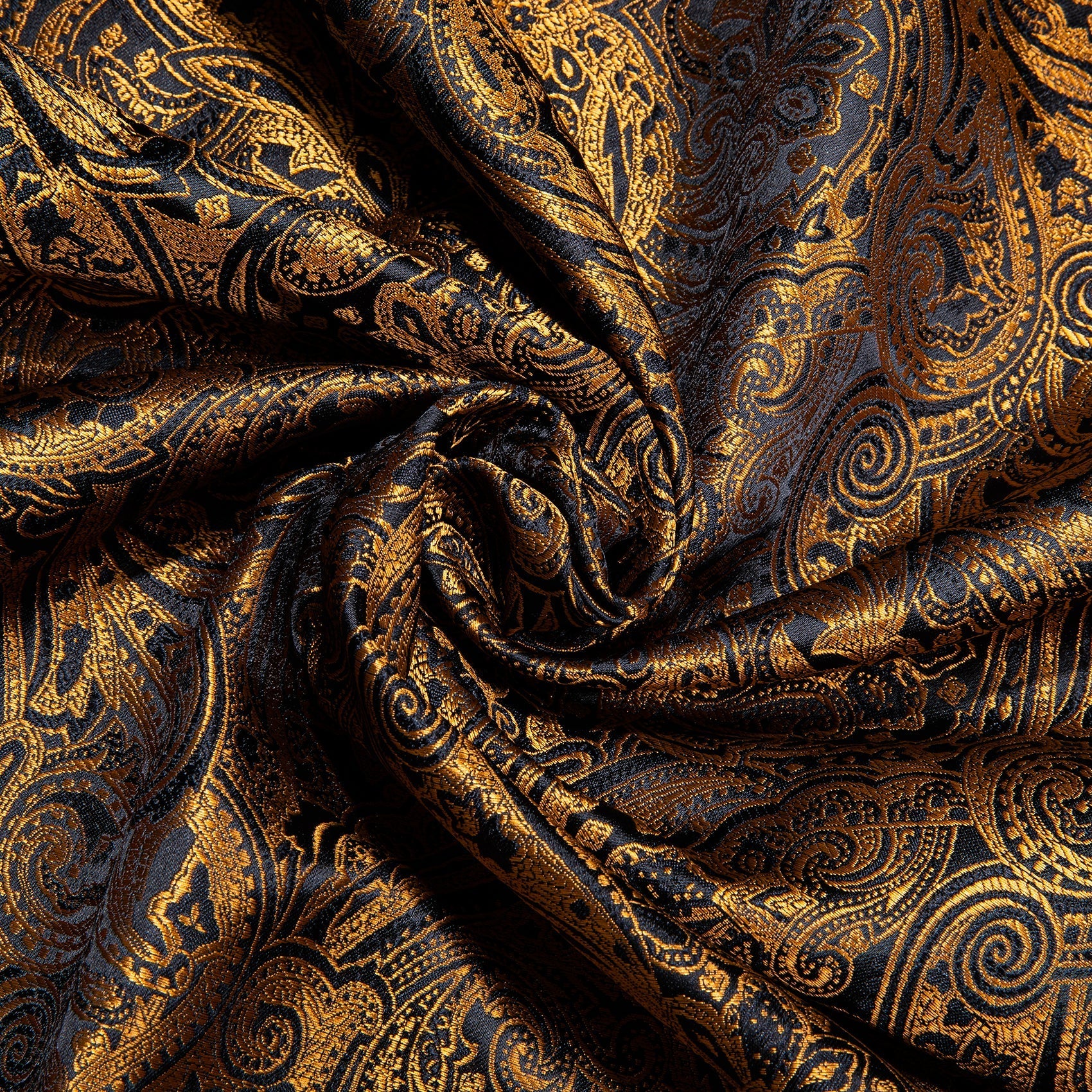 GentCrest Gold Paisley Men's Scarf - Image 5
