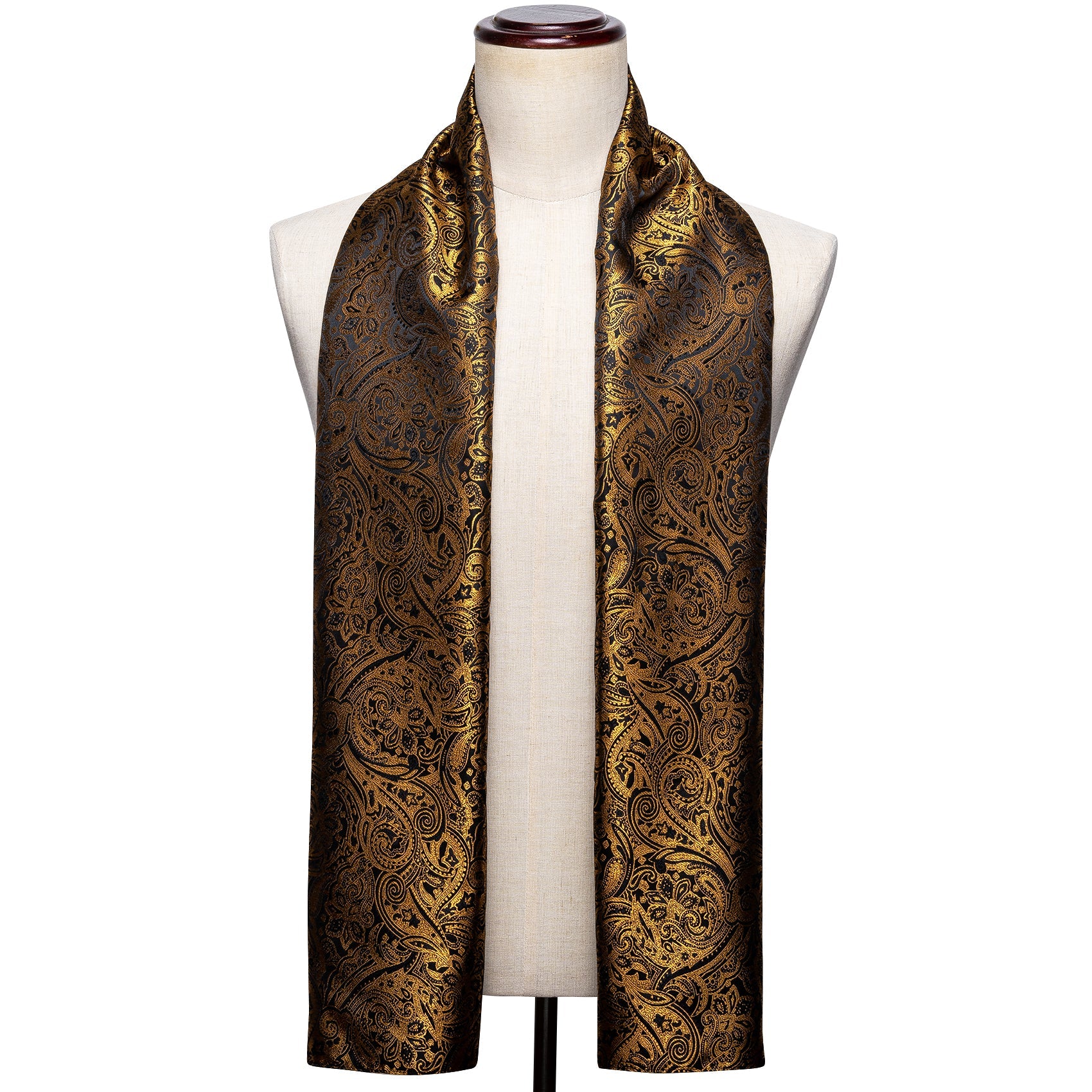 GentCrest Gold Paisley Men's Scarf - Image 5