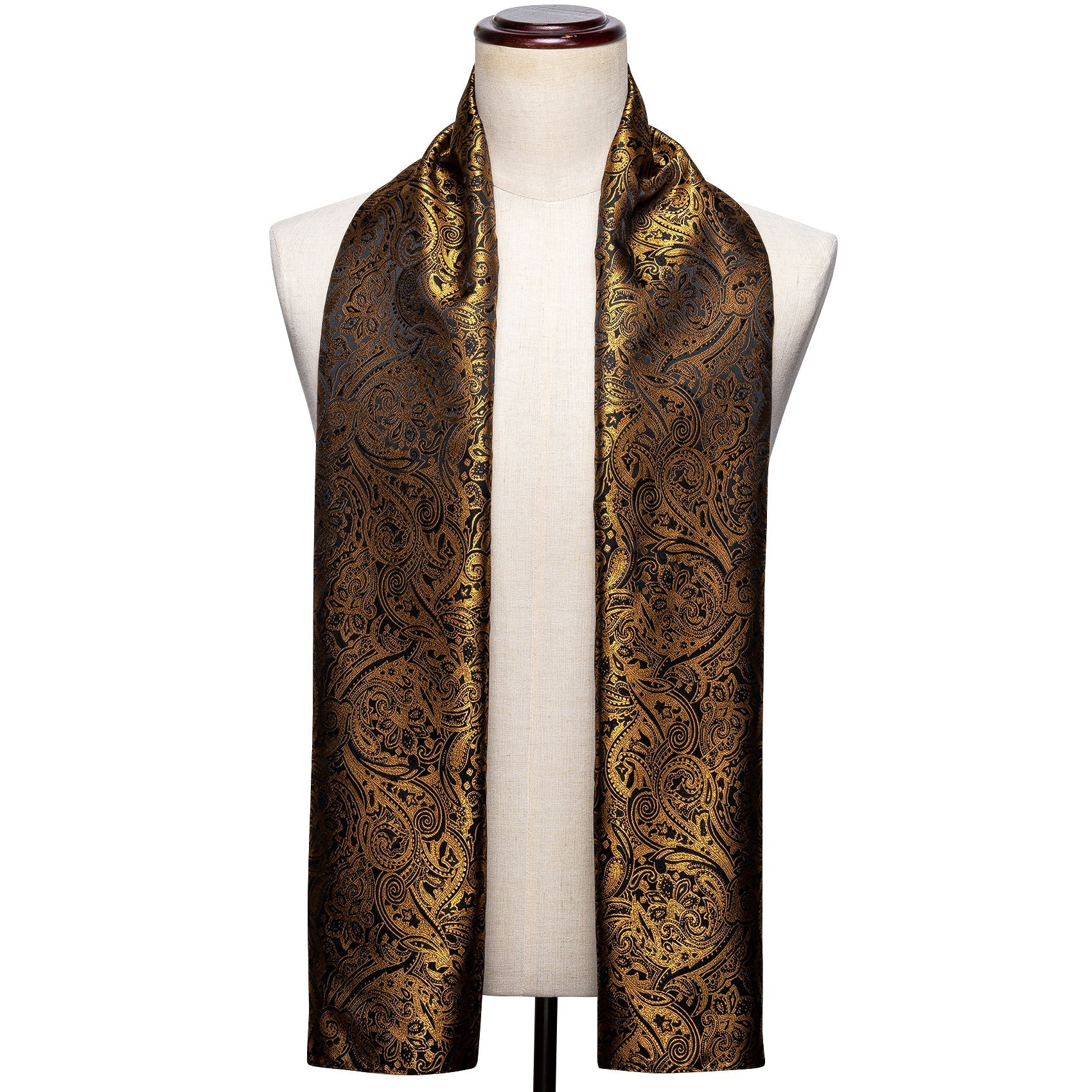 GentCrest Gold Paisley Men's Scarf - Image 6