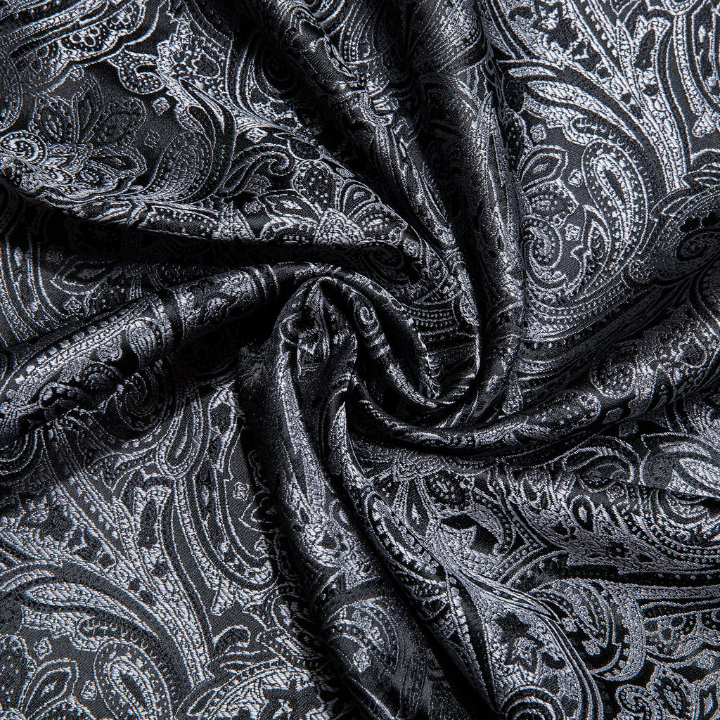 GentCrest Black Paisley Men's Scarf - Image 4