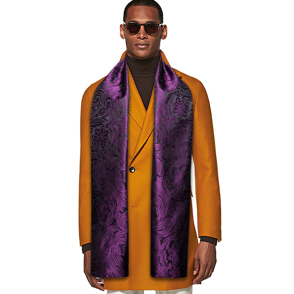 GentCrest Black Paisley Men's Scarf - Image 2