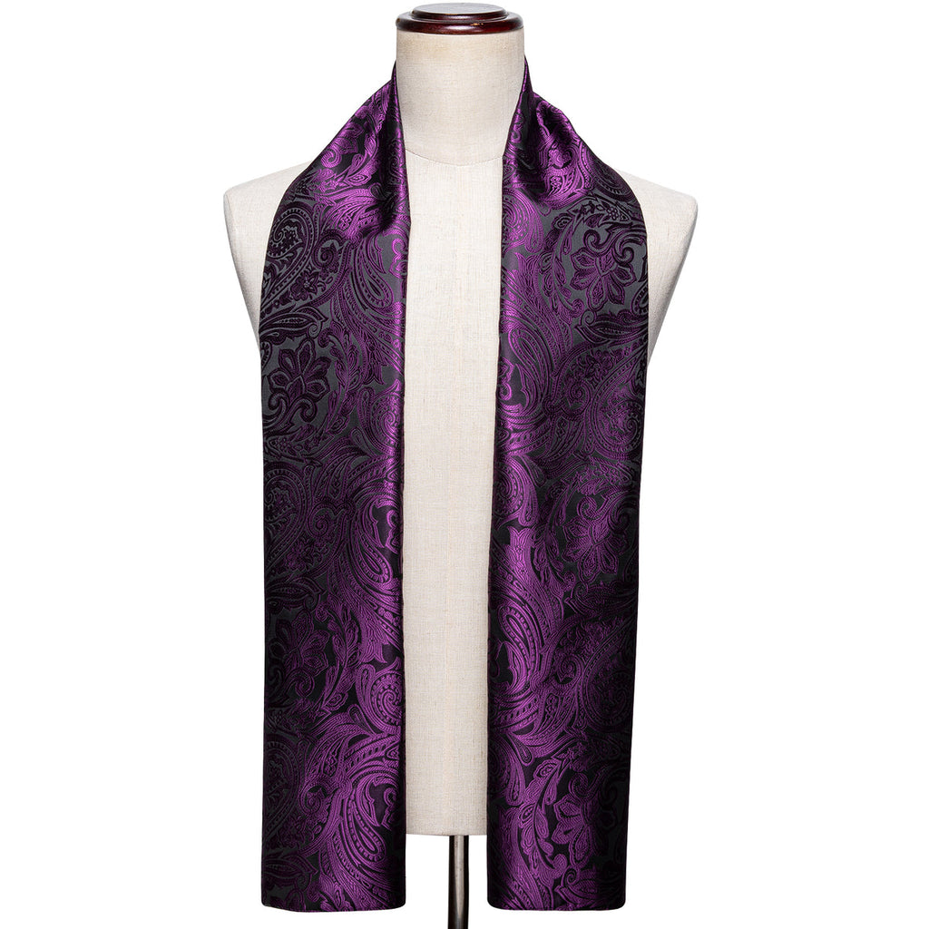 GentCrest Black Floral Scarf - Image 10
