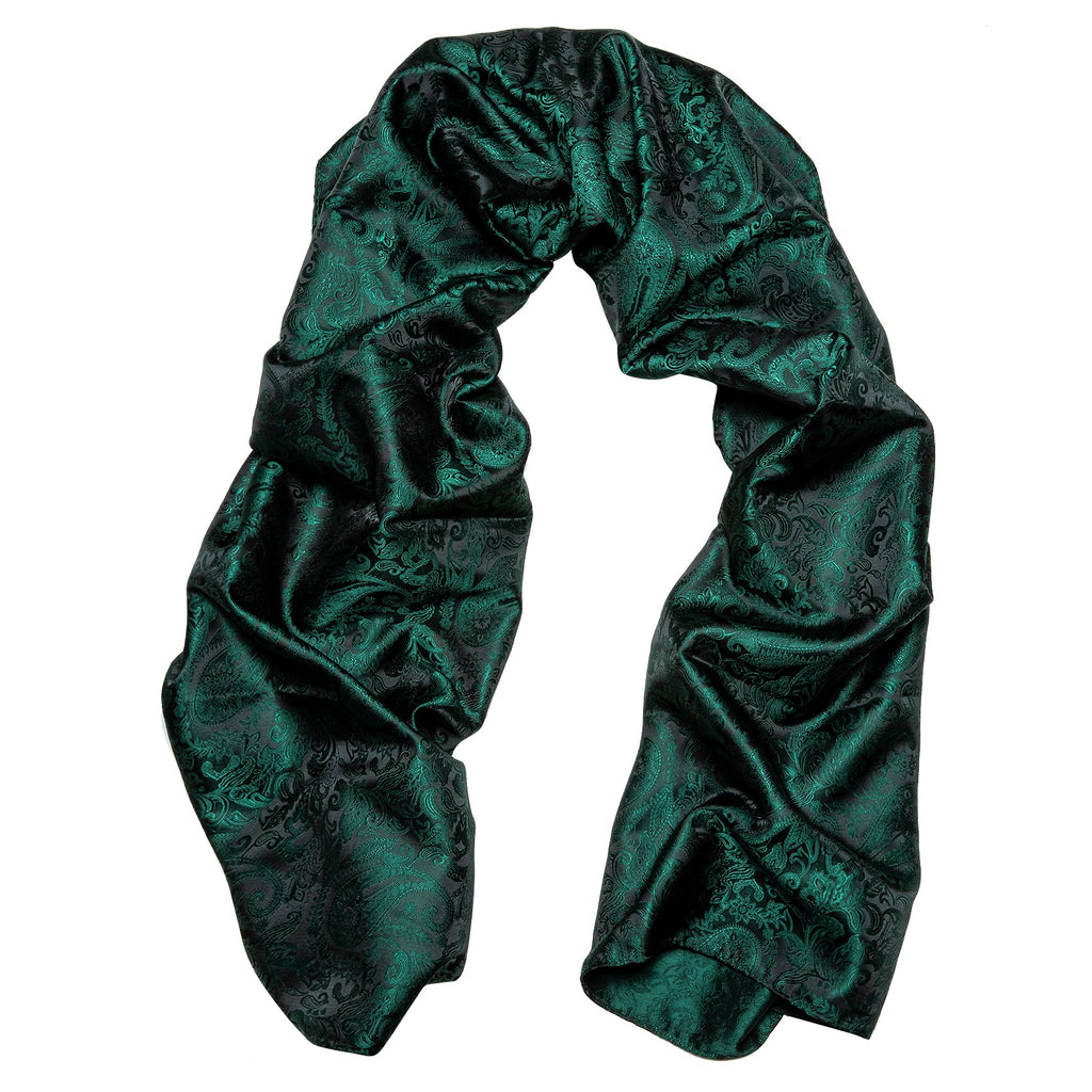 GentCrest Green Paisley Men's Scarf - Image 3