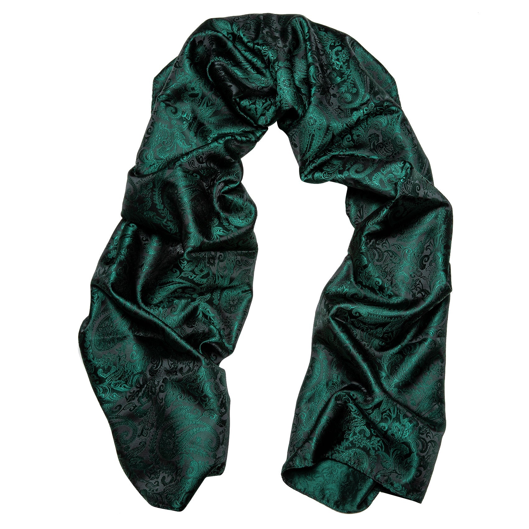 GentCrest Green Paisley Men's Scarf - Image 3