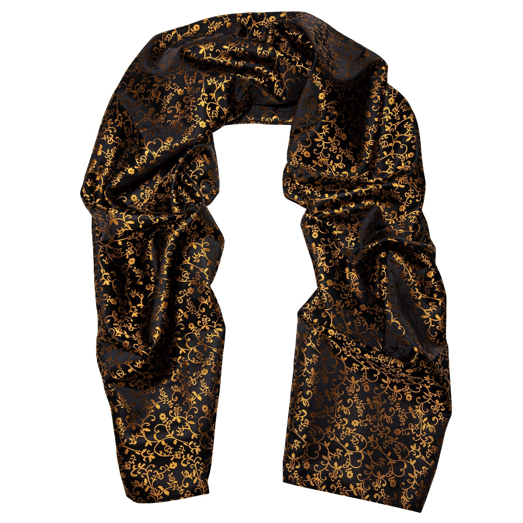 GentCrest Black Floral Men's Scarf - Image 3
