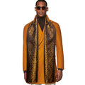 Luxury Black Gold Paisley Silk Scarf - GentCrest