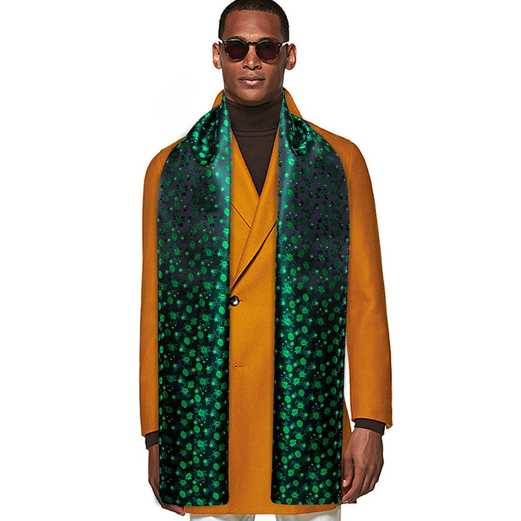 Bright Green Flower Silk Scarf - GentCrest