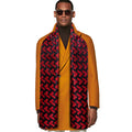 Red Black Small Flower Silk Scarf - GentCrest