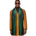Green Christmas Tree Pattern Silk Scarf - GentCrest