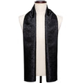 Luxury Black Paisley Silk Scarf - GentCrest
