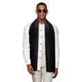 Luxury Black Solid Silk Scarf - GentCrest