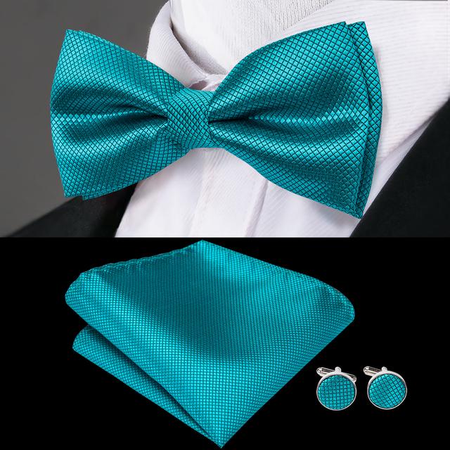 GentCrest Blue Solid Bowtie Set - Image 1