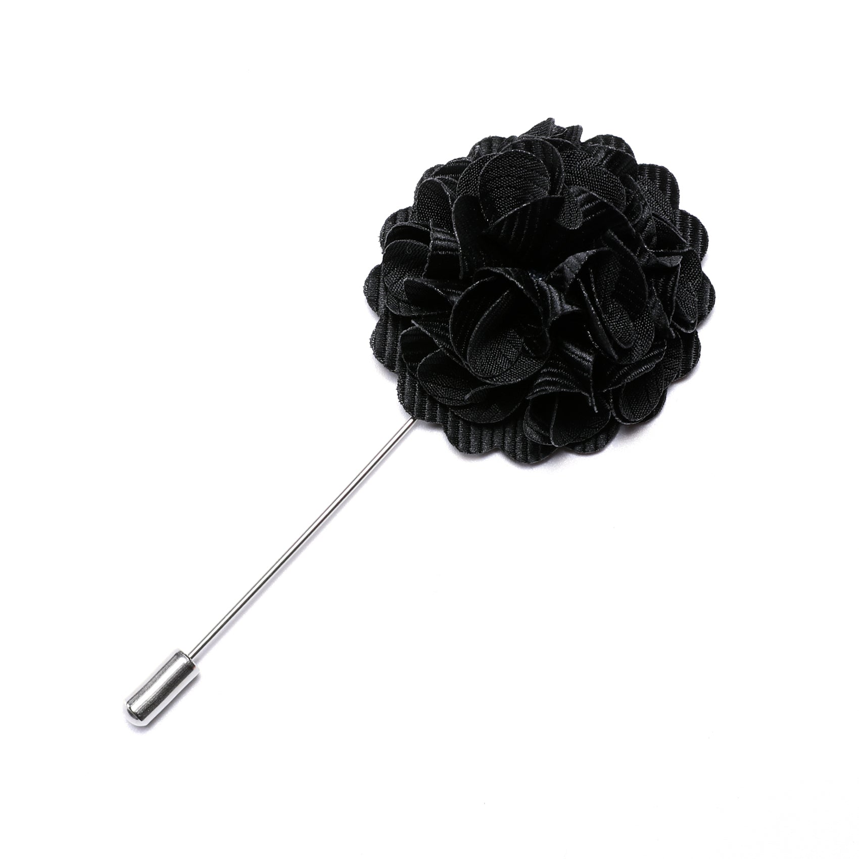 Black Floral Lapel Pin - GentCrest