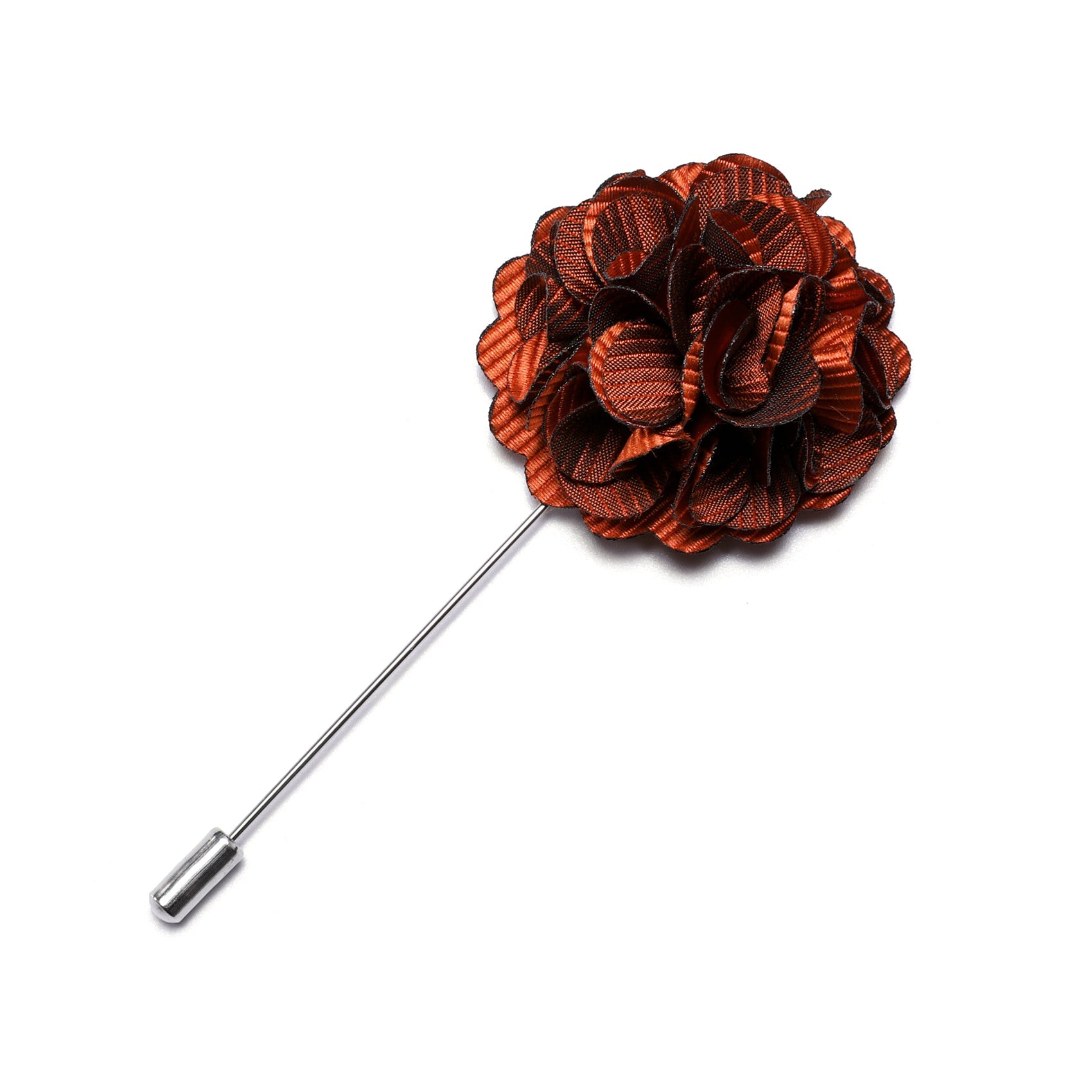 Orange Floral Men's Accessories Lapel Pin