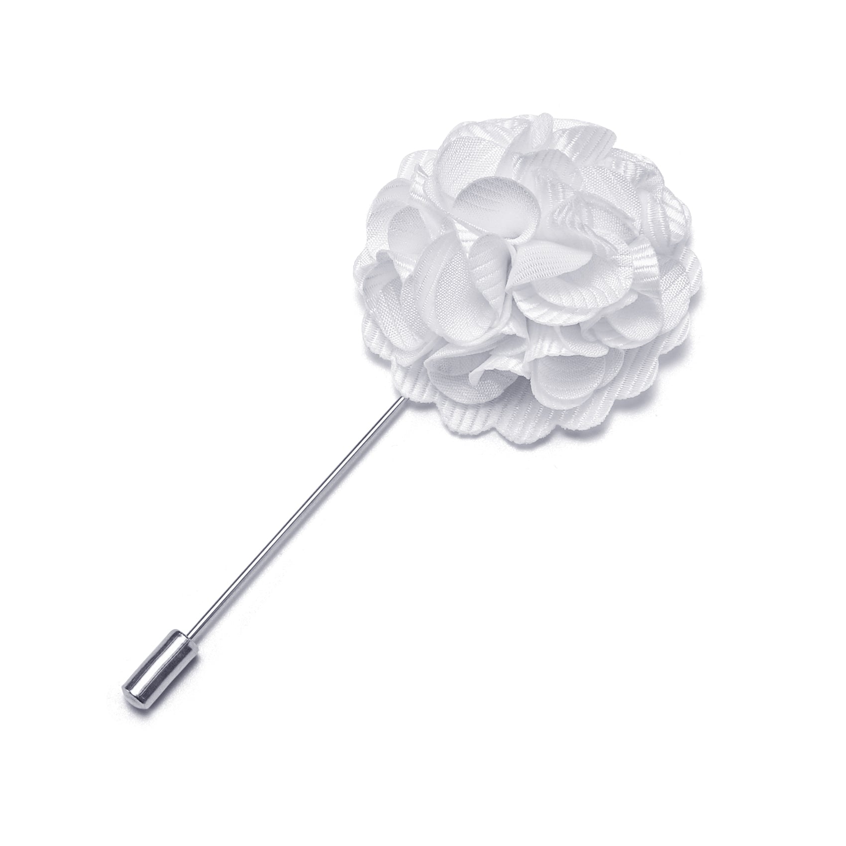 White Floral Men's Accessories Lapel Pin