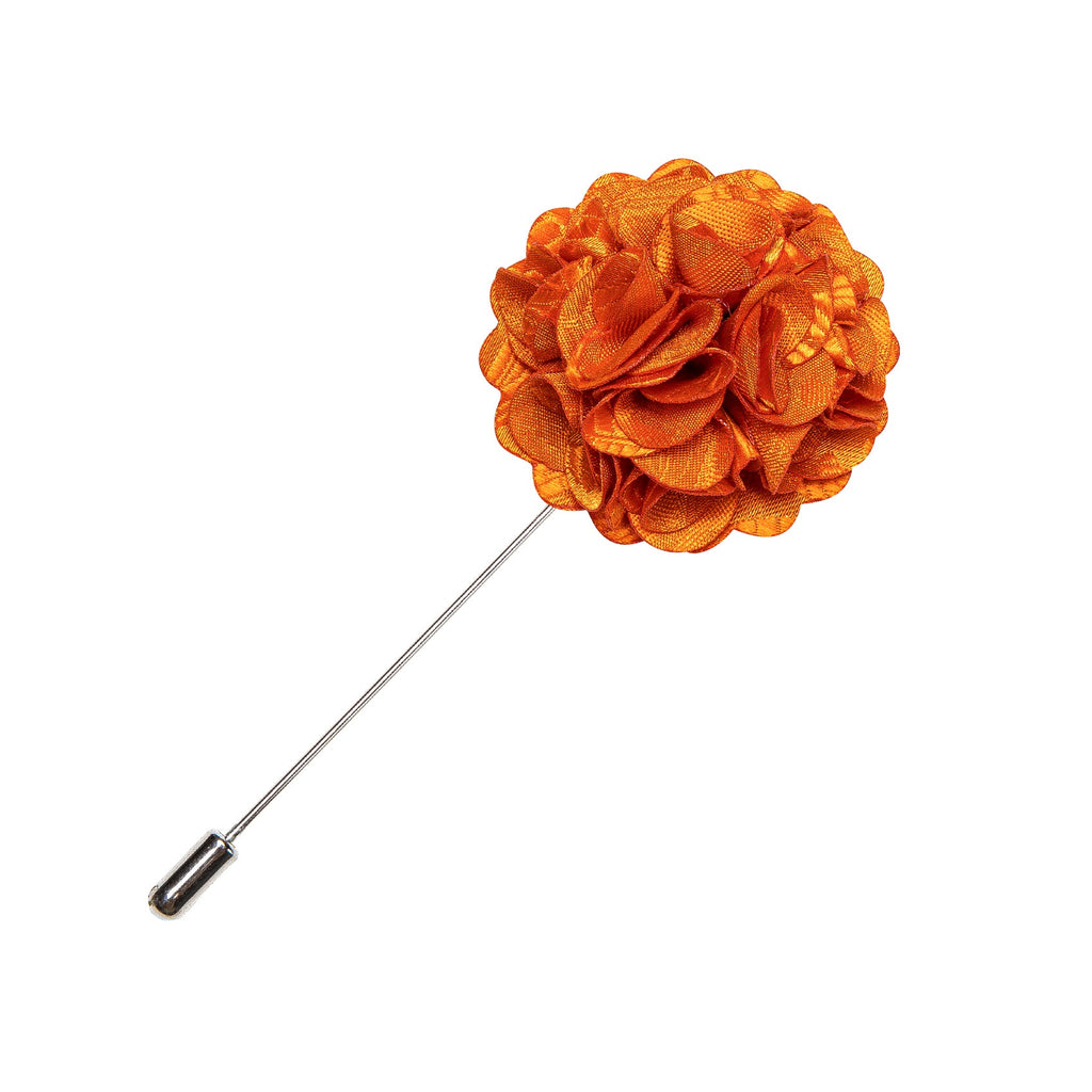 GentCrest Orange Floral Lapel Pin - Image 1