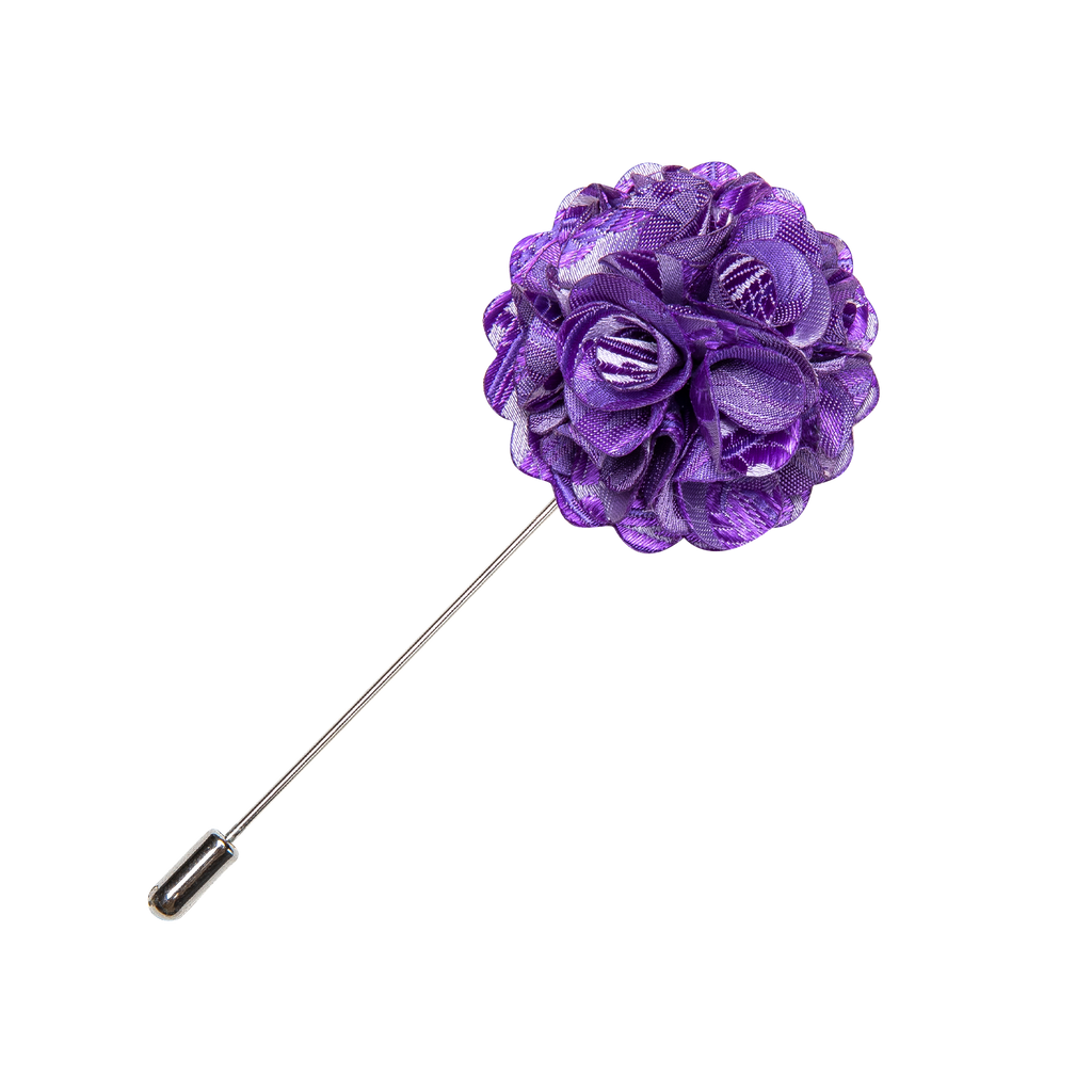 GentCrest Purple Floral Lapel Pin - Image 2