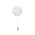 GentCrest Men's Tie Accessories White Floral Lapel Pin Fashion
