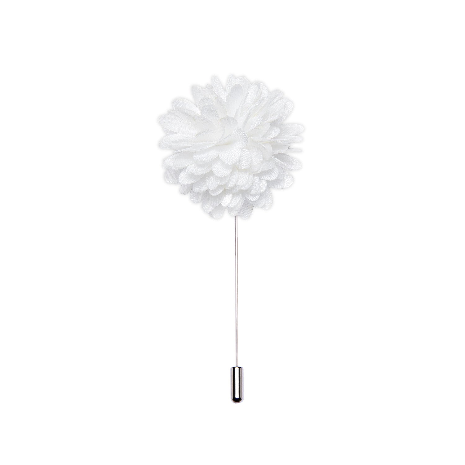 GentCrest Men's Tie Accessories White Floral Lapel Pin Fashion