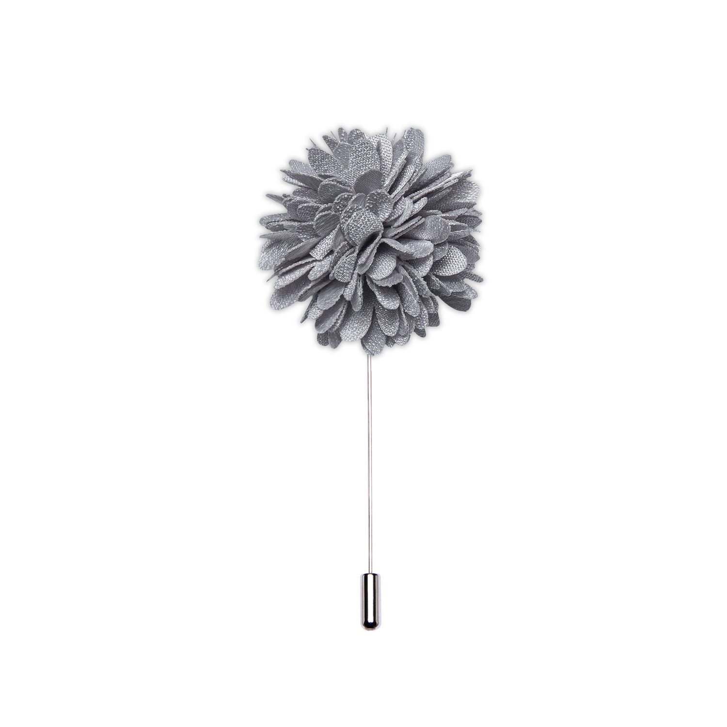 GentCrest Men's Tie Accessories Silver Grey Lapel Pin Brooch