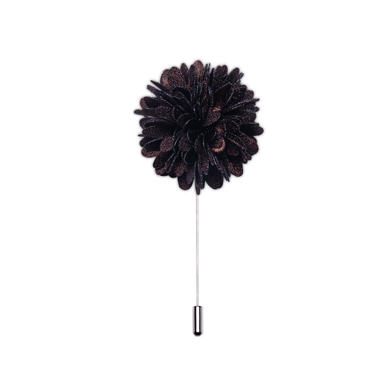 GentCrest Tie Accessories Pecan Brown Floral Lapel Pin Brooch for Men