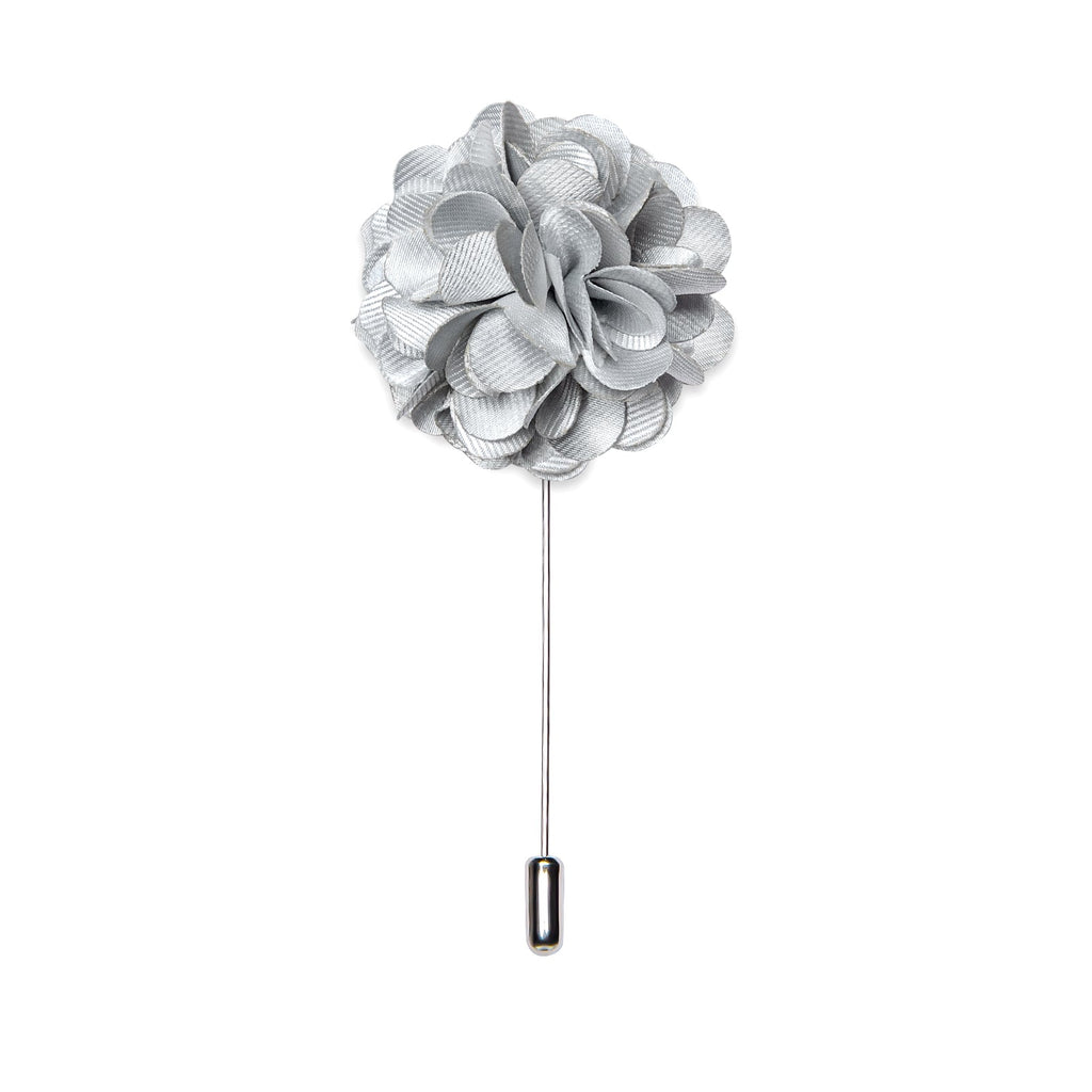 GentCrest Silver Floral Lapel Pin - Image 1