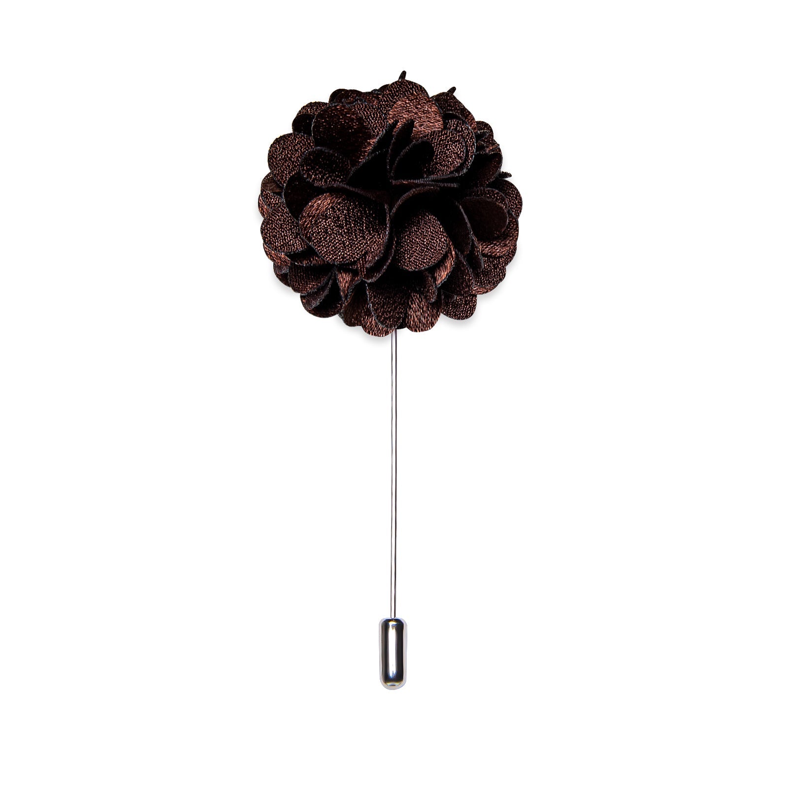 GentCrest Brown Floral Lapel Pin - Image 1