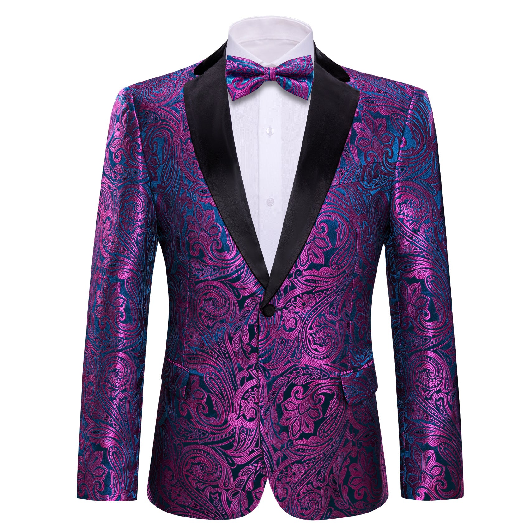 GentCrest Blue Paisley Suit - Image 1