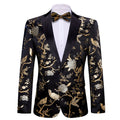 GentCrest Black Floral Suit - Image 1