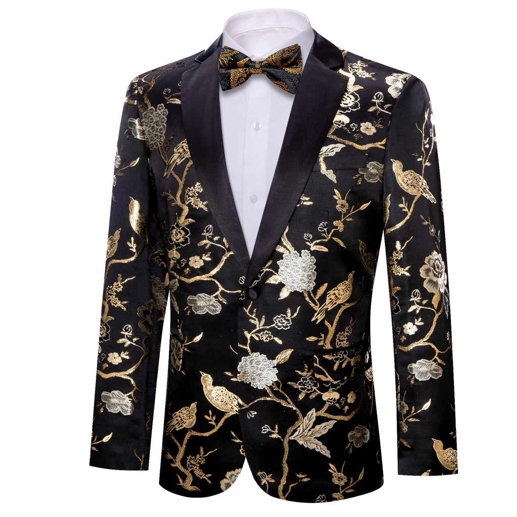 GentCrest Black Floral Suit - Image 2