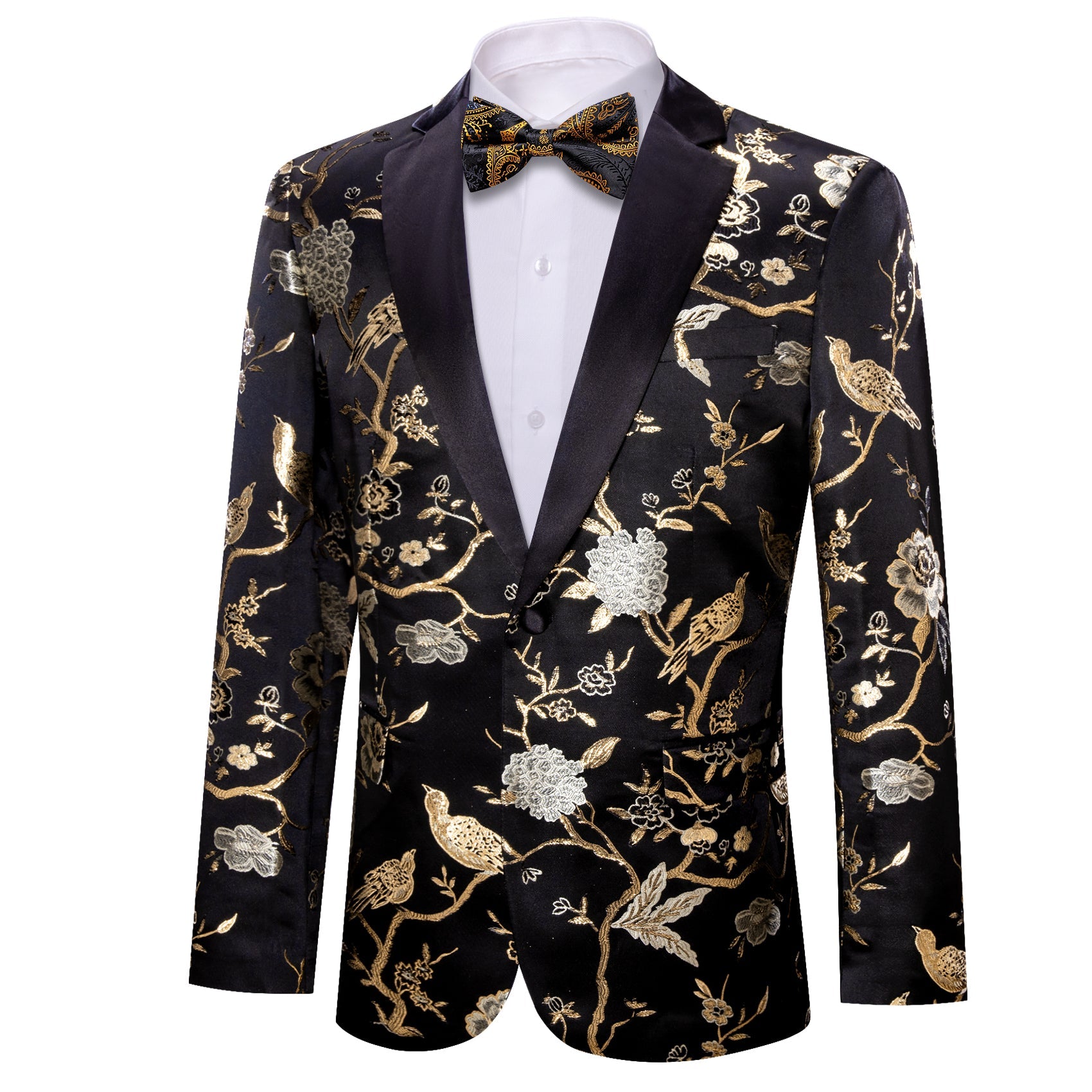 GentCrest Black Floral Suit - Image 2