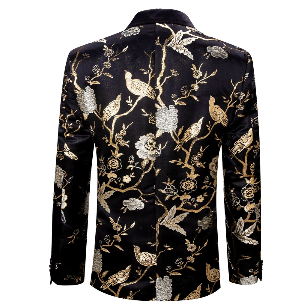 GentCrest Black Floral Suit - Image 3
