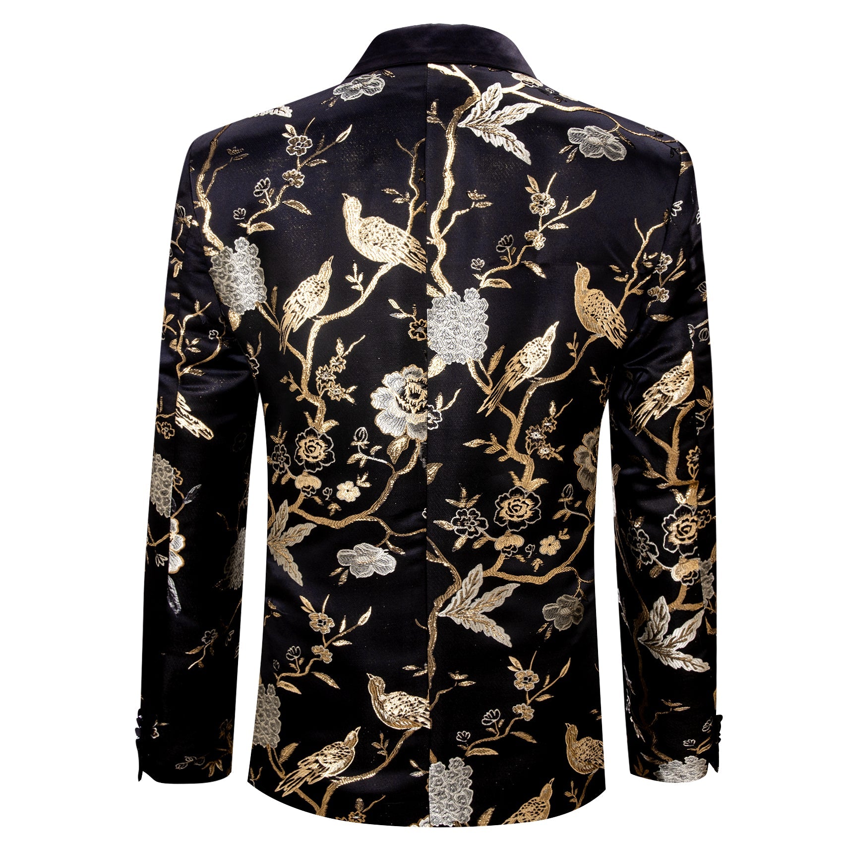 GentCrest Black Floral Suit - Image 3