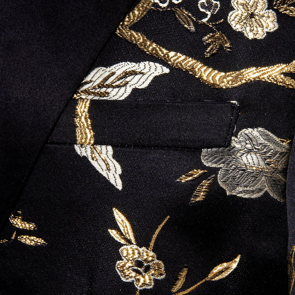 GentCrest Black Floral Suit - Image 6