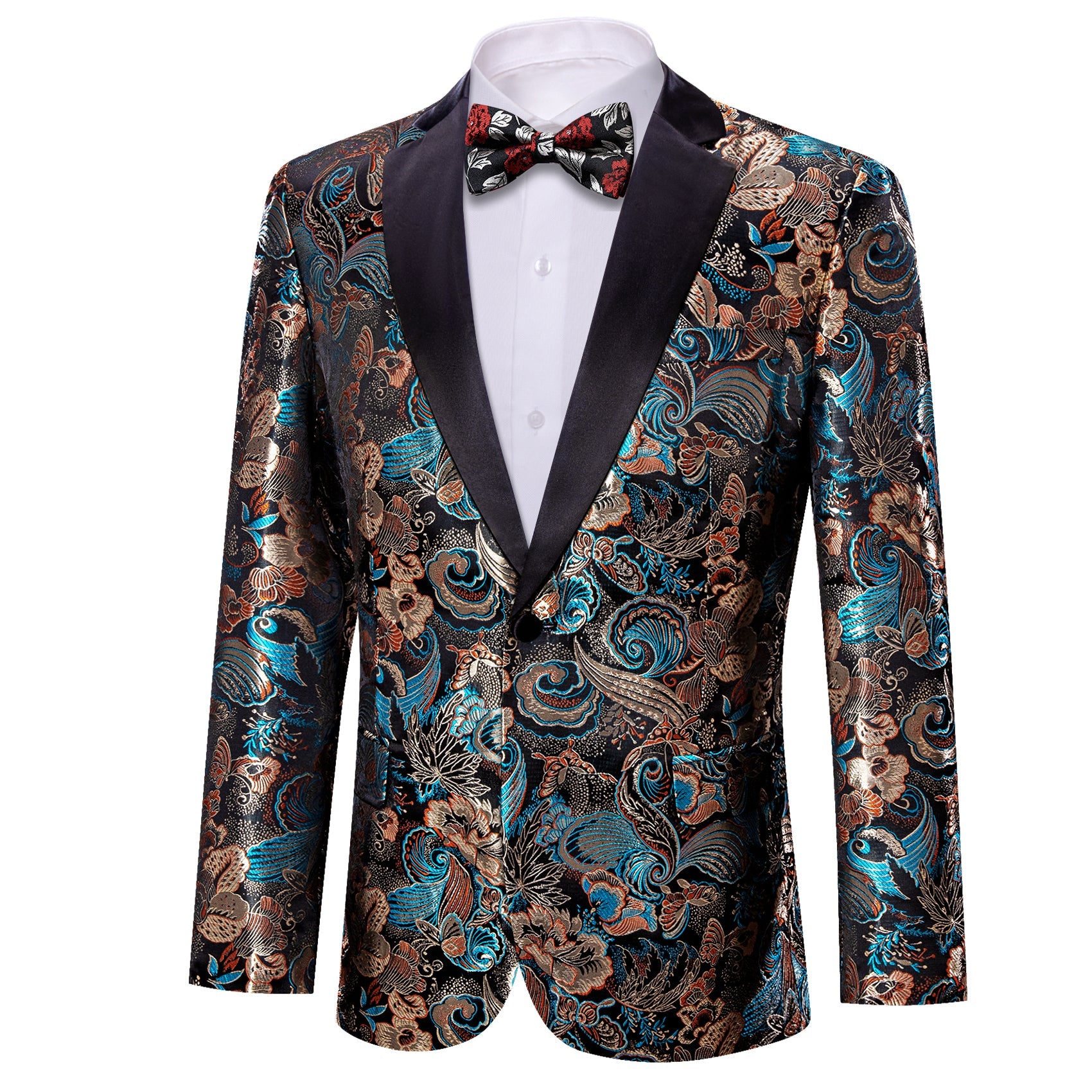 GentCrest Blue Floral Suit - Image 2