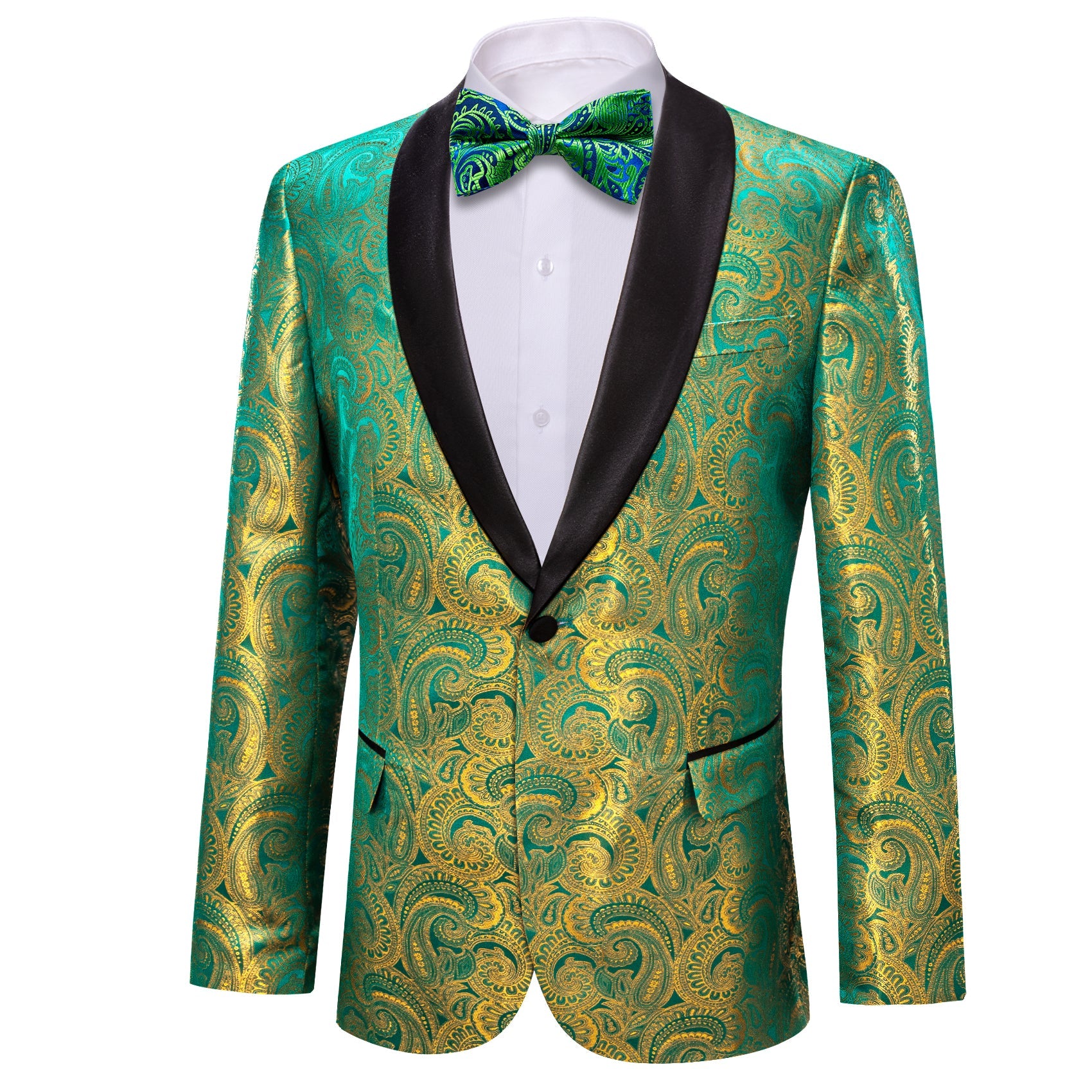 GentCrest Green Paisley Suit - Image 2
